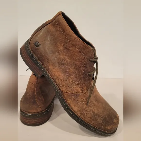 Born Harrison Chukka Brown Distressed Leather Boots Mens Shoe Size 11