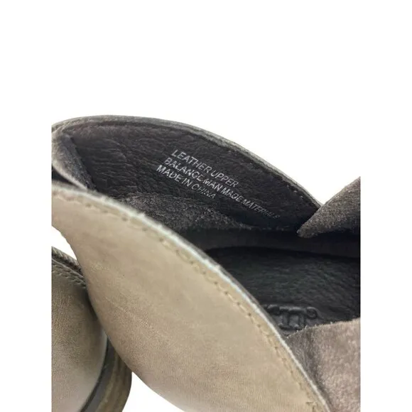 *Born Kerri Boots Womens 8.5 Taupe Distressed Leather Comfort Western Festival