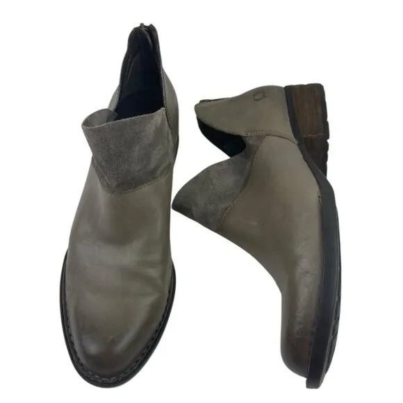 *Born Kerri Boots Womens 8.5 Taupe Distressed Leather Comfort Western Festival