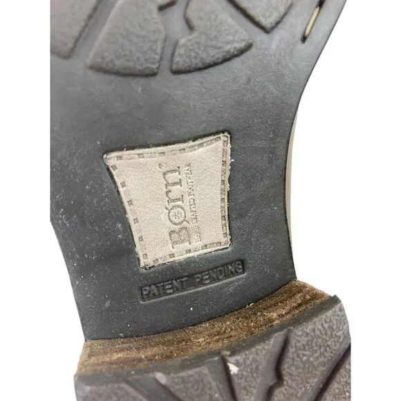 *Born Kerri Boots Womens 8.5 Taupe Distressed Leather Comfort Western Festival