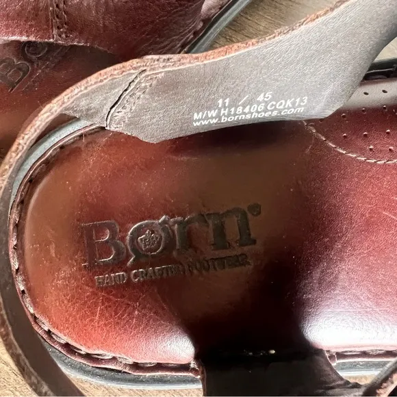 BORN Leather Fisherman Open Toe Men's Sandal Size 11 #857A