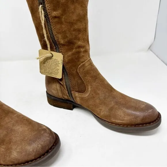 Born Tall Suede Brown Boots Size 7 Borman Over Knee Boots