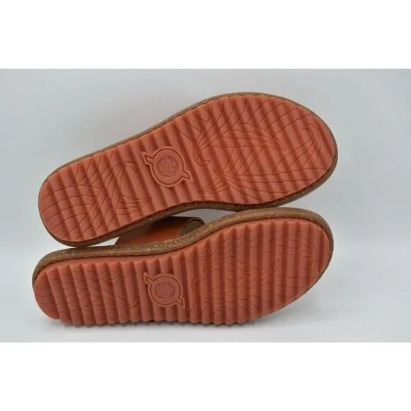 Born Womens Size 9 Morena Orange Leather Slip on Sandals Shoes
