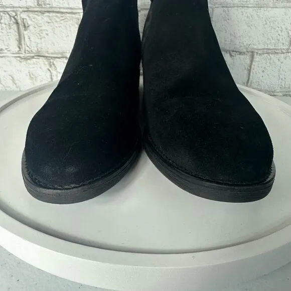 Bos &amp; Co Booties Black Rural Leather Suede Waterproof Animal Leopard 40 9.5