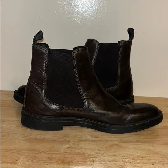 Boss Men's Brown Leather Calev Cheb Boots