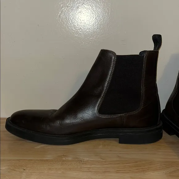 Boss Men's Brown Leather Calev Cheb Boots