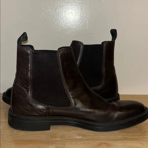 Boss Men's Brown Leather Calev Cheb Boots