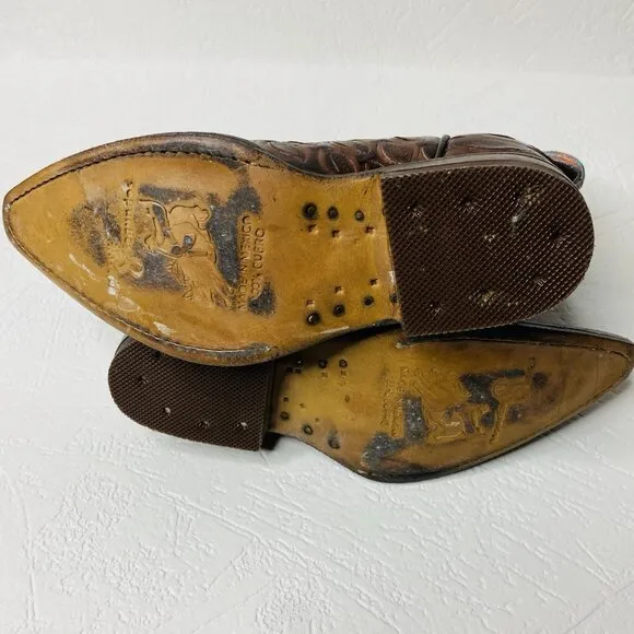 Botas 8 Segundos Toddler Western Cowboy Boots Size 5.5 Croc Embossed Leatehr