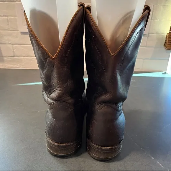 Boulet mens sz 10 brown leather cowboy boots