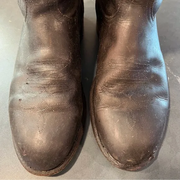 Boulet mens sz 10 brown leather cowboy boots