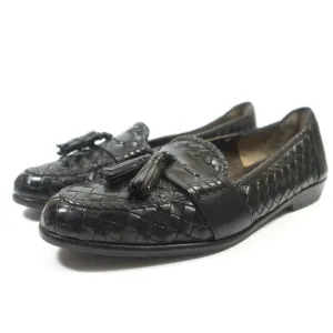 Bragano by Cole Haan Italy Made Woven Leather Tassel Loafer Shoes - Mens Size 10