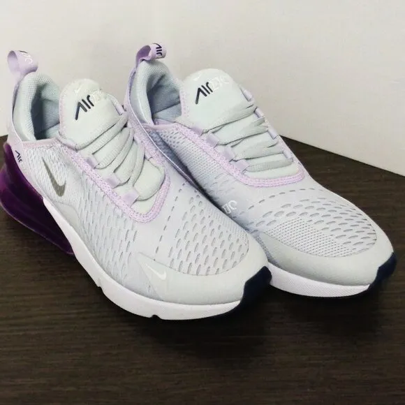 Brand New Nike Air Max 270 Platinum Violet Frost Sneakers. Sz:7Y 943345-023 F53