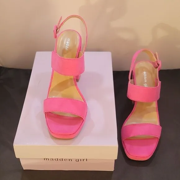 BRAND NEW MADDEN GIRL MINE BLOCK HEEL OPEN-TOE PLATFORM SANDAL