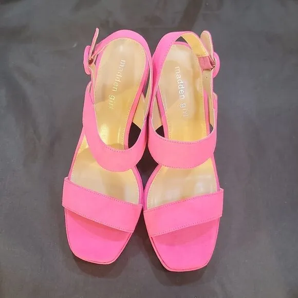 BRAND NEW MADDEN GIRL MINE BLOCK HEEL OPEN-TOE PLATFORM SANDAL