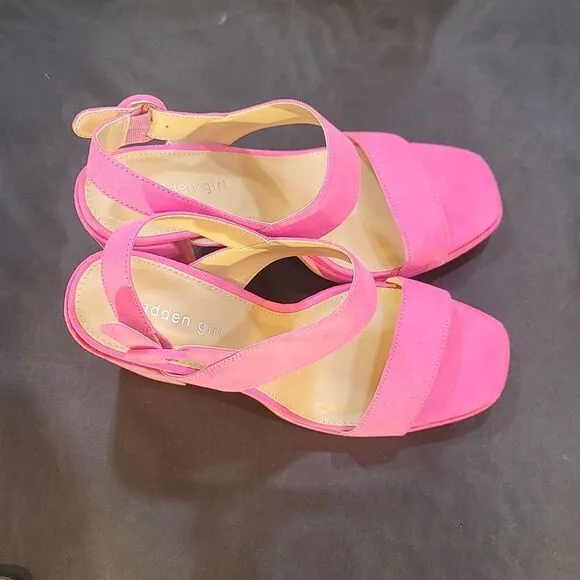 BRAND NEW MADDEN GIRL MINE BLOCK HEEL OPEN-TOE PLATFORM SANDAL