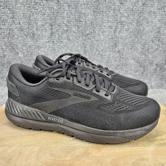 Brooks Beast GTS 24 Men's Size 9.5 2E Black Athletic Running Shoes 1104252E020