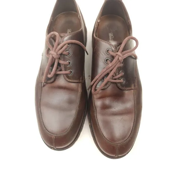 Brooks Brothers Antique Brown Leather Oxford Split Toe Dress Shoes Mens 11 M