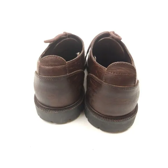 Brooks Brothers Antique Brown Leather Oxford Split Toe Dress Shoes Mens 11 M