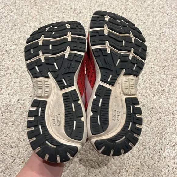 Brooks Ghost 13 Running Shoes Red Men's Sz 9 Activewear