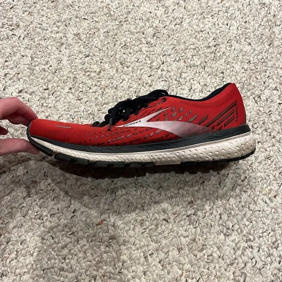 Brooks Ghost 13 Running Shoes Red Men's Sz 9 Activewear