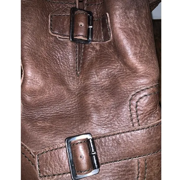 Brown Buckled Prada Boots