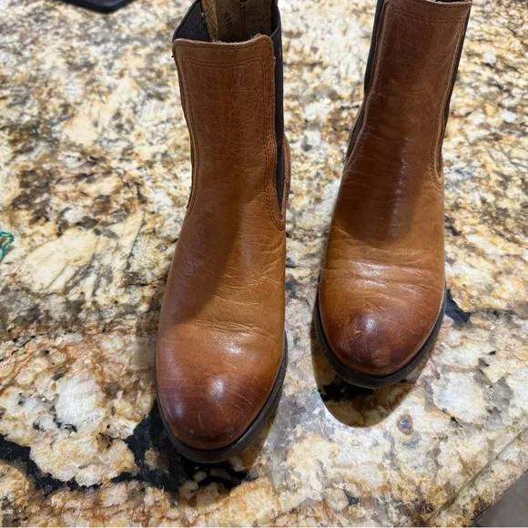 Brown Leather Chelsea Boots