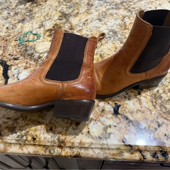 Brown Leather Chelsea Boots