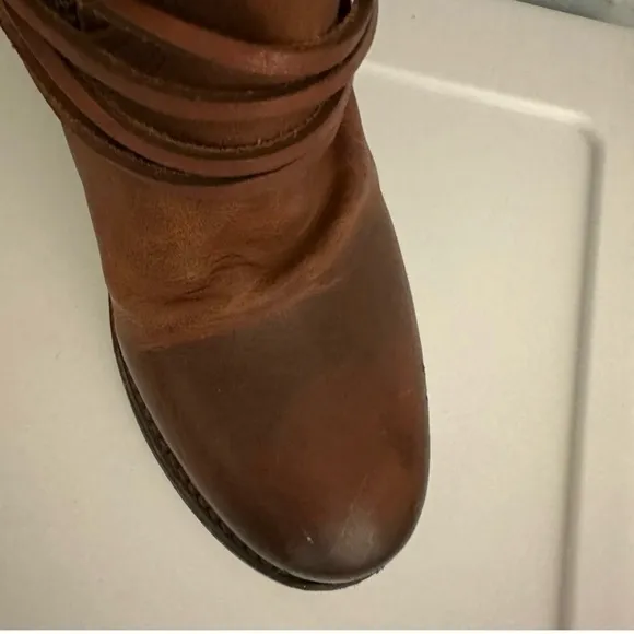 Brown Leather Knee-High Boots