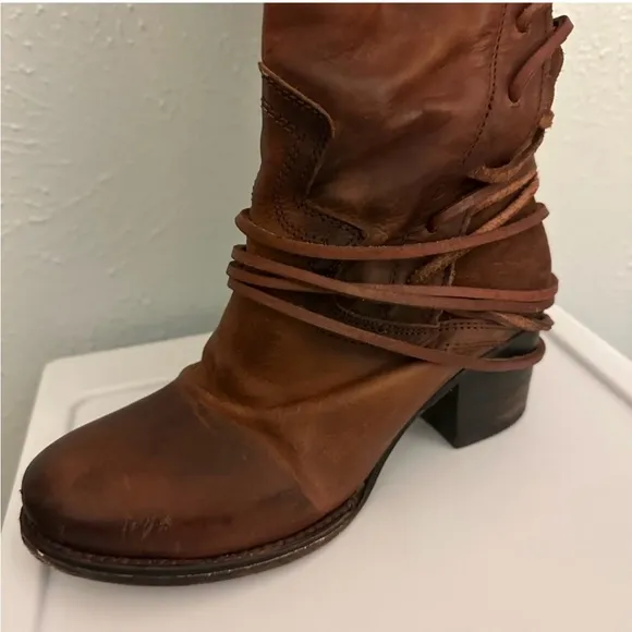 Brown Leather Knee-High Boots