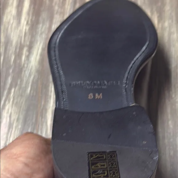 Bruno Magli Black Leather Oxford Shoes