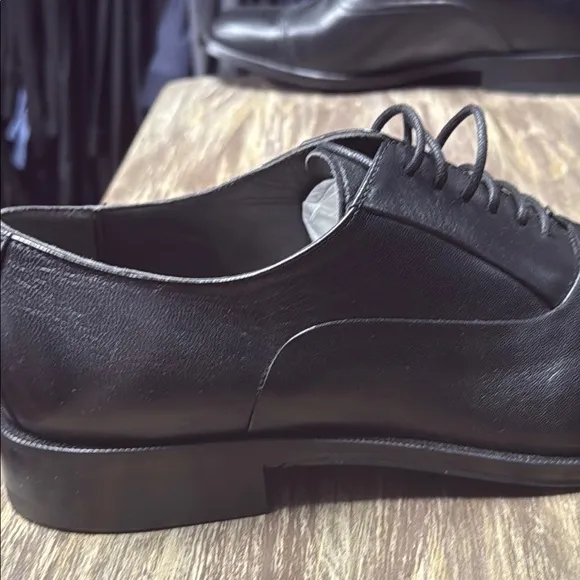 Bruno Magli Black Leather Oxford Shoes