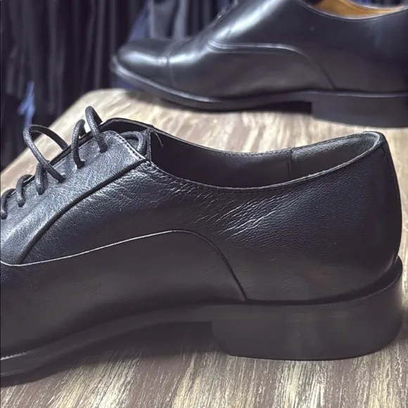 Bruno Magli Black Leather Oxford Shoes