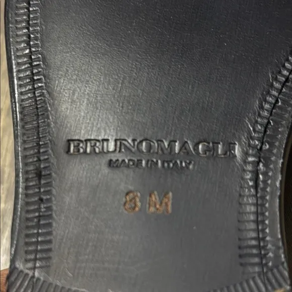 Bruno Magli Black Leather Oxford Shoes
