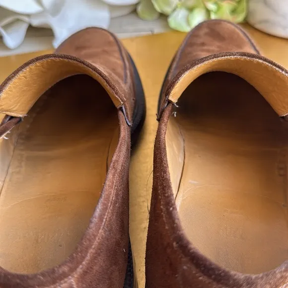 Bruno Magli Ken Lug Sole Penny Loafer in Chestnut Suede | Bologna Construction