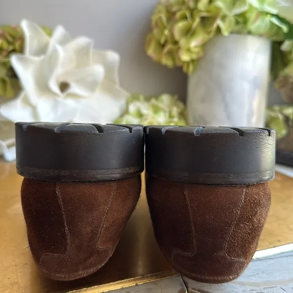 Bruno Magli Ken Lug Sole Penny Loafer in Chestnut Suede | Bologna Construction