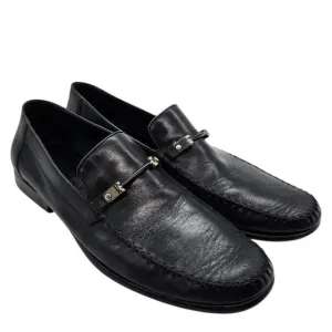 Bruno Magli Teodoro Bit Strap Black Nappa Leather Loafers 13 Slip On Dress Shoes