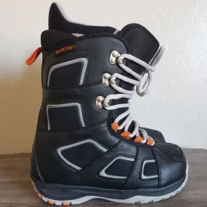 Burton Fader Matrix 2 Lace Snowboarding Boots Black/Grey/Orange Size Men's 8