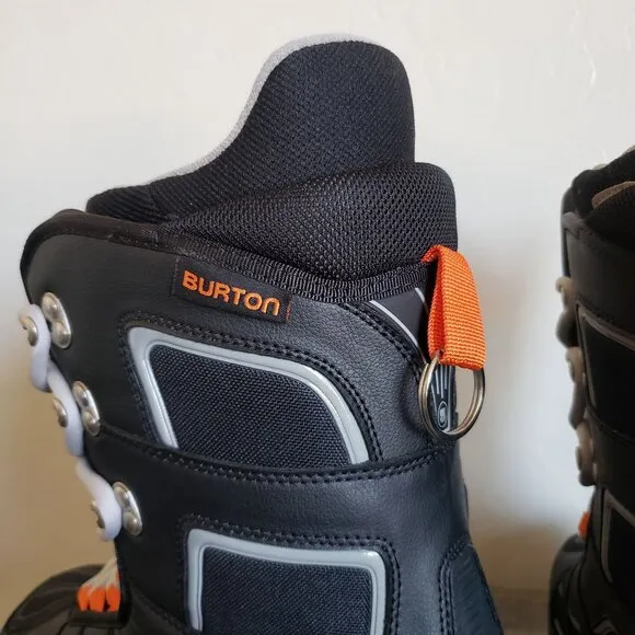 Burton Fader Matrix 2 Lace Snowboarding Boots Black/Grey/Orange Size Men's 8