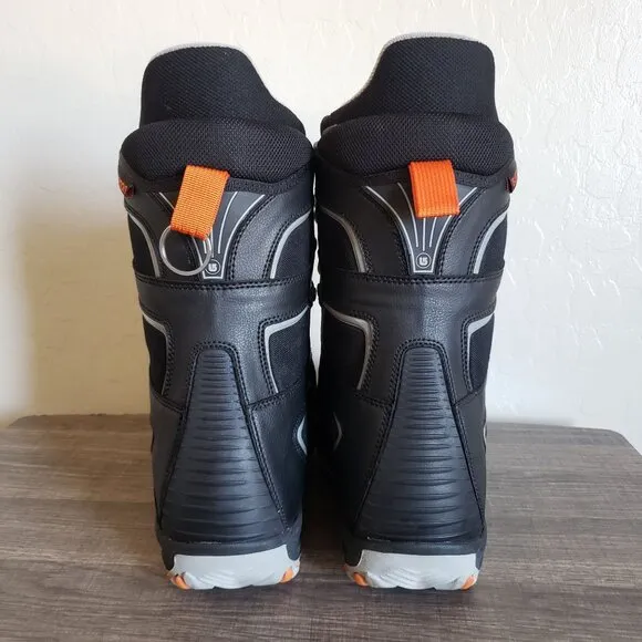 Burton Fader Matrix 2 Lace Snowboarding Boots Black/Grey/Orange Size Men's 8