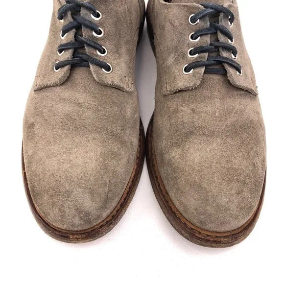 Buttero Gray Suede Leather Derby Dress Shoes EUR 42.5