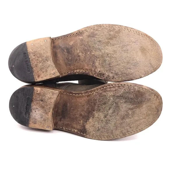 Buttero Gray Suede Leather Derby Dress Shoes EUR 42.5