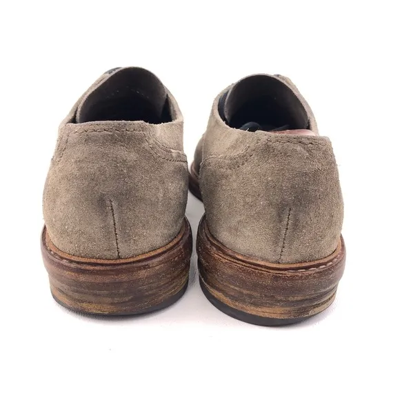 Buttero Gray Suede Leather Derby Dress Shoes EUR 42.5