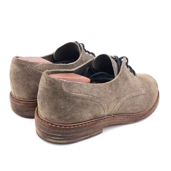 Buttero Gray Suede Leather Derby Dress Shoes EUR 42.5