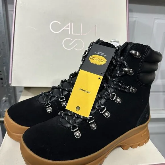 Calia By Carrie Underwood Ella Lace Up Boot Size 8 Black Army Street Wear New