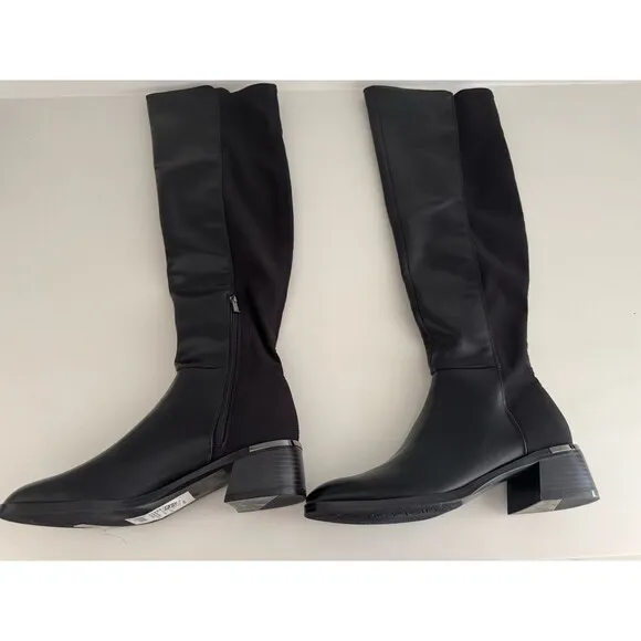 Calvin Klein boots Jotty black  size 8M high knee length round toe dress boots