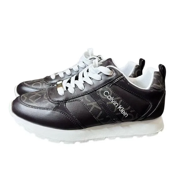 Calvin Klein Carlla athletic running shoes brown size 8