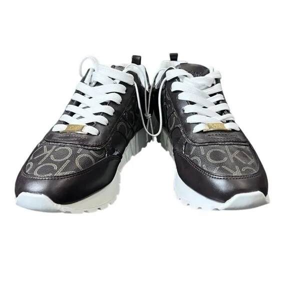 Calvin Klein Carlla athletic running shoes brown size 8