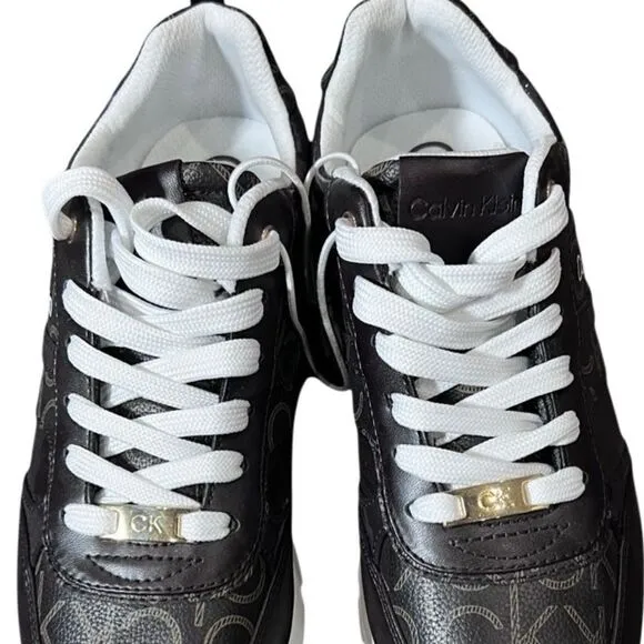 Calvin Klein Carlla athletic running shoes brown size 8
