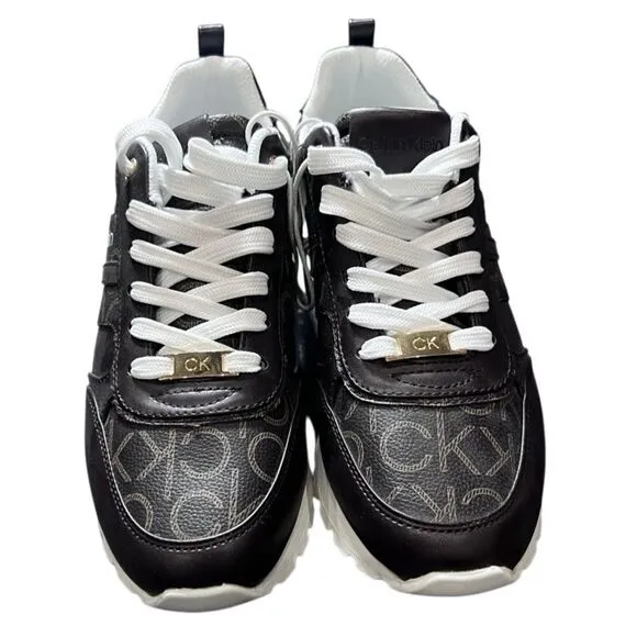 Calvin Klein Carlla athletic running shoes brown size 8