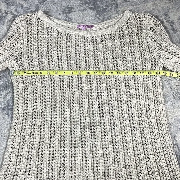 Calypso St Barth Varinka Oatmeal Beige Open Knit Sweater Sz S